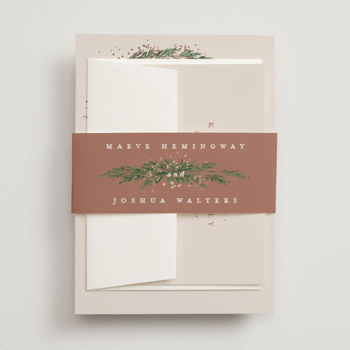 "Winter Garland" - Belly Bands in Latte by Leah Bisch - Assembled with Invitation