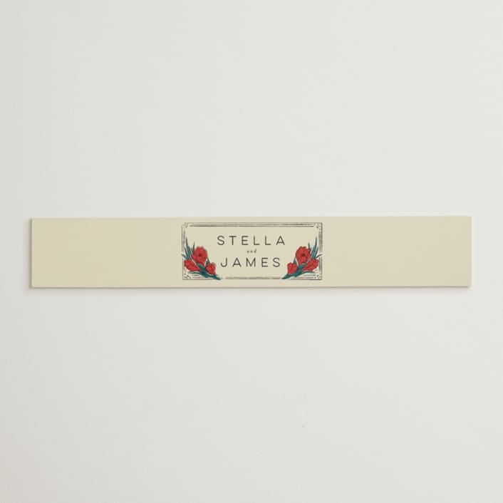 "Deco Spring Florals" - Belly Bands in Birch by Shiny Penny Studio - Assembled with Invitation