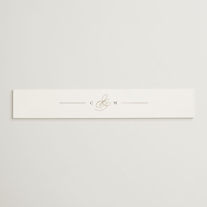 "Framed Monogram" - Belly Bands in Silk by Kelly Schmidt - Assembled with Invitation