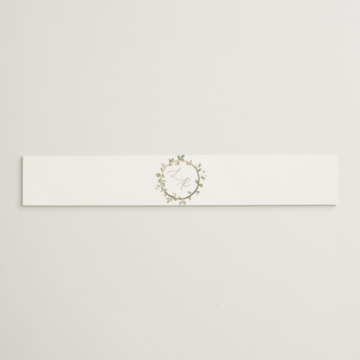 "Canopy" - Belly Bands in Ivy by Everett Paper Goods - Assembled with Invitation