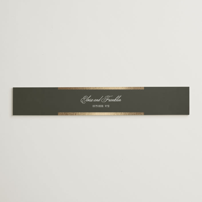 "Hillside" - Belly Bands in Graphite by Everett Paper Goods - Assembled with Invitation