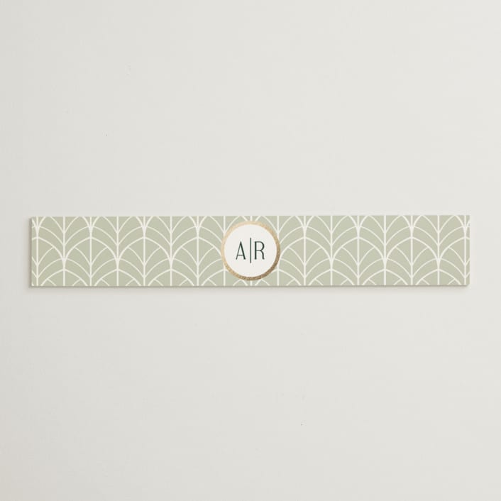 "Vintage Palms" - Belly Bands in Sand by Maria Alou - Assembled with Invitation