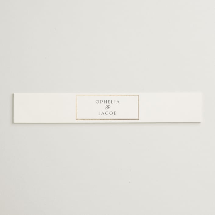 "Elegant Type" - Belly Bands in Pearl by Leah Bisch - Assembled with Invitation