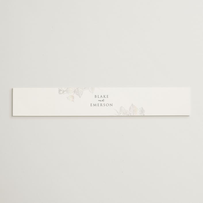 "Gilded Wildflowers" - Gloss-Press® Belly Bands in Cool Grey by Rochelle Renee - Assembled with Invitation