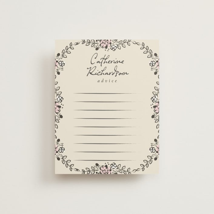 "Gathering Joy" - Bridal Shower Insert Cards in Champagne by Ana de Sousa - Front