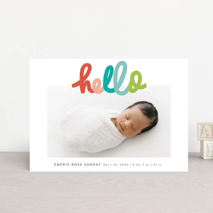 "hello doodle" - Birth Announcements in Dream by Stephanie Hawkes - Front