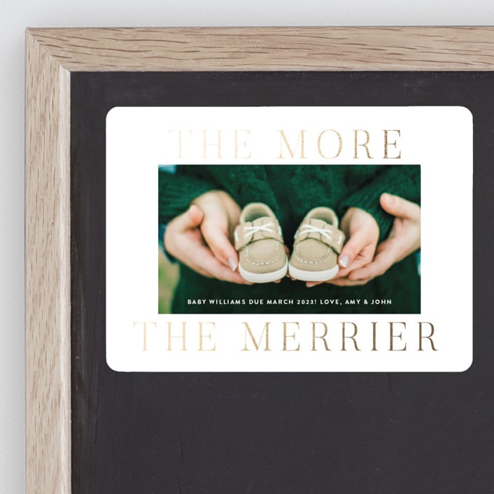 "Merriest Occasion" - Birth Announcements in Pearl by Megan Davis - Front