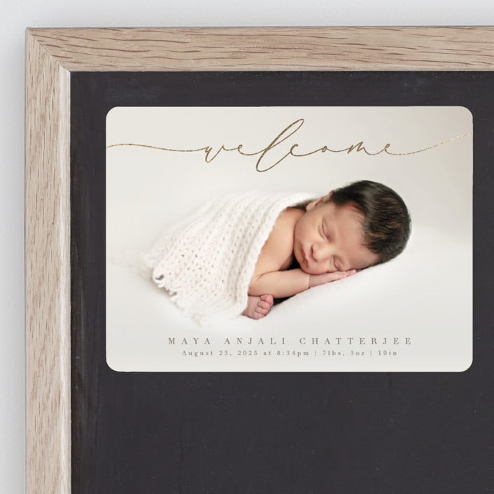"Blissful Welcome" - Birth Announcements in Fawn by Olivia Raufman - Front