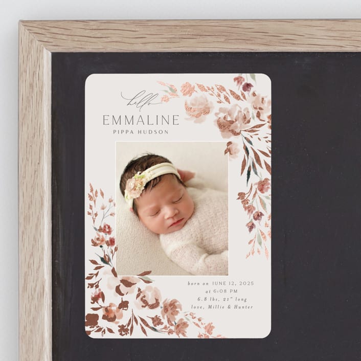 "Grace" - Birth Announcements in Rose by Nicoletta Savod - Front