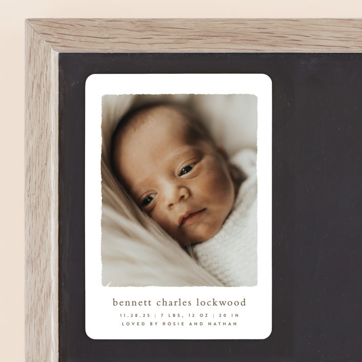 "Rustic" - Birth Announcements in Chestnut by Ekko Studio - Front