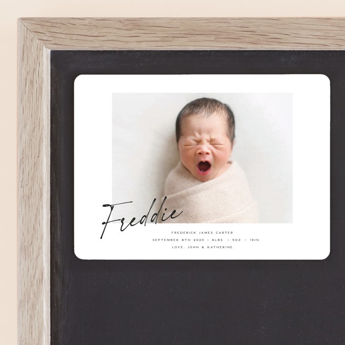 "Nickname" - Birth Announcements in Dove by Paula Pecevich - Front