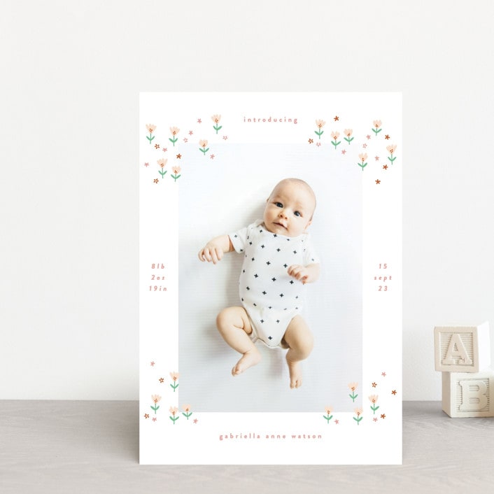 "tiny blooms" - Birth Announcements in Spring by Phrosné Barwood - Front