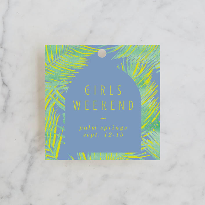 "botanical beach" - Wedding Favor Tags in Palm by Baumbirdy - Front