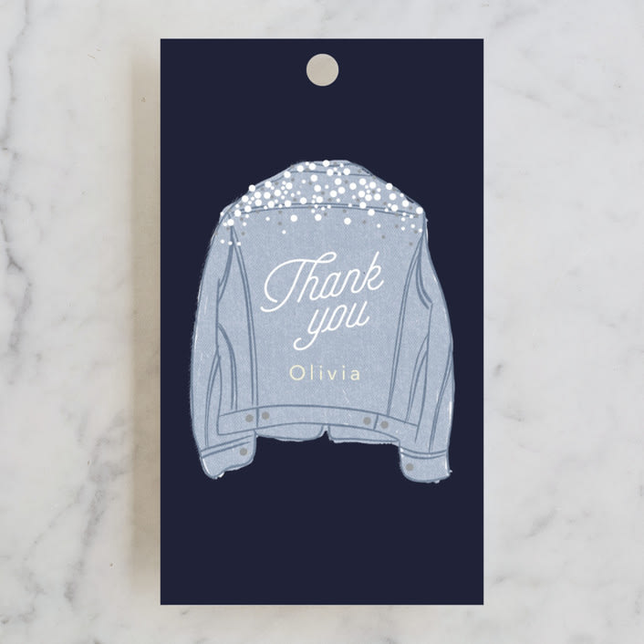"Wife of the Party" - Wedding Favor Tags in Chambray by Hudson meet Rose - Front