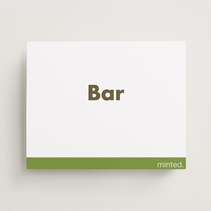 "Portrait" - Bar Signs in Charcoal by Minted - Front