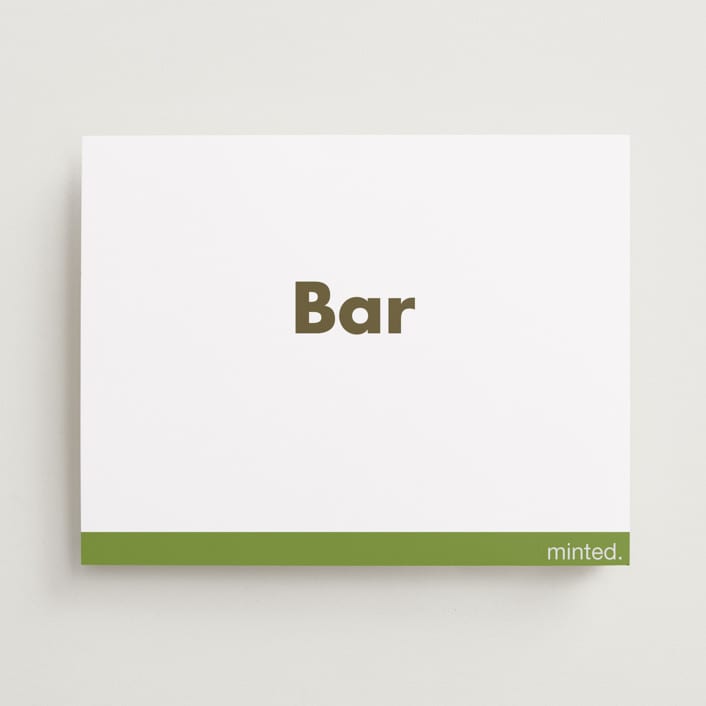"Portrait" - Bar Signs in Charcoal by Minted - Front