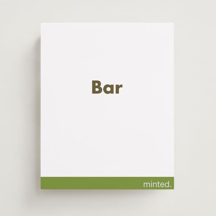 "Portrait" - Bar Signs in Charcoal by Minted - Front