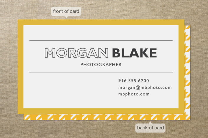 "Simple Houndstooth" - Business Cards in Lemon by Jill Means - Front