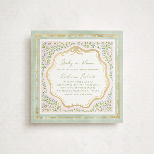 "Baby in bloom" - Baby Shower Invitations in Garden Glory by Creo Study - Front