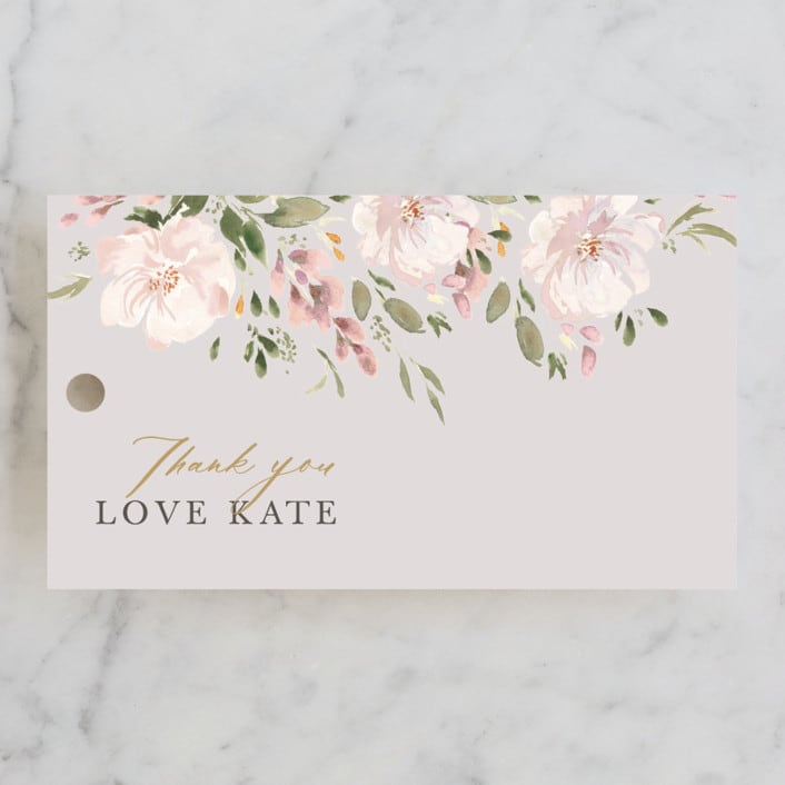 "Bridal Cake" - Bridal Shower Favor Tags in Mist by Itsy Belle Studio - Front