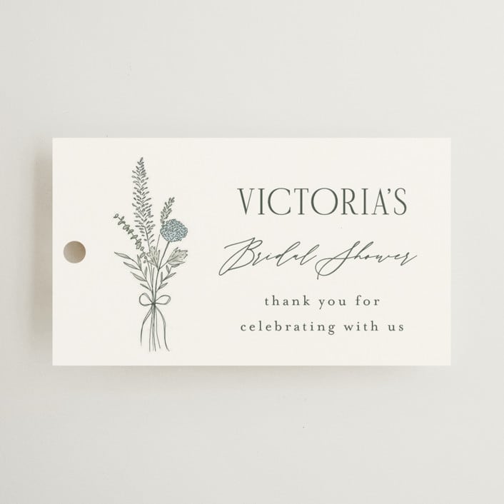 "Botanical" - Bridal Shower Favor Tags in Garden by Kelly Schmidt - Front
