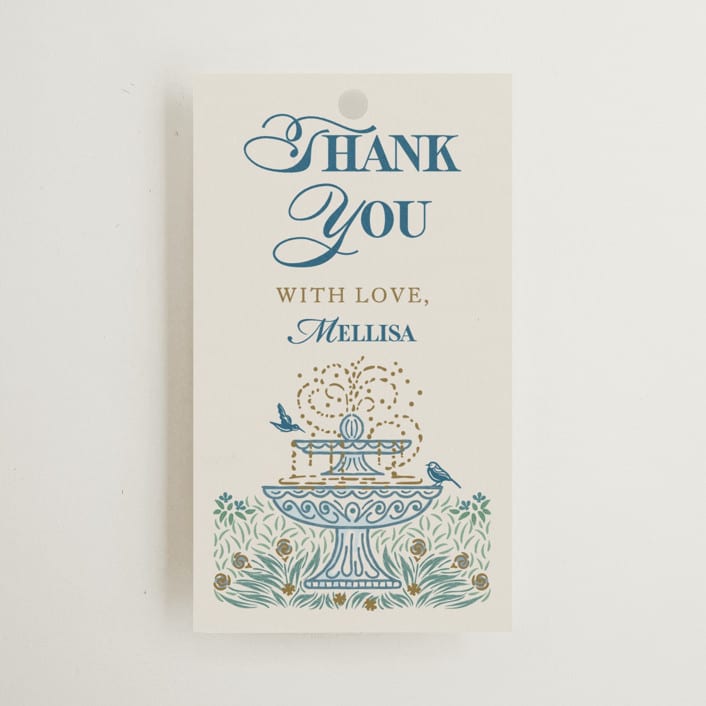 "Garden Gate" - Bridal Shower Favor Tags in Garden by Paper Sun Studio - Front