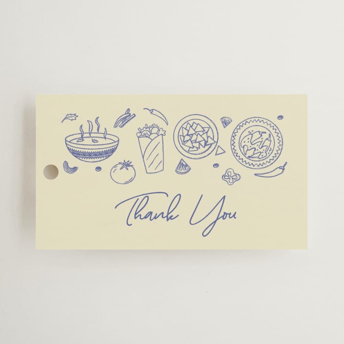 "Tacos & Tequila" - Bridal Shower Favor Tags in Blueberry by Sherley Ferreira - Front