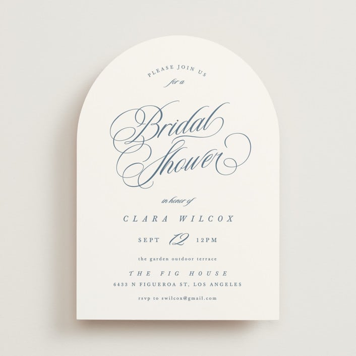 "Clara" - Bridal Shower Invitations in Coastal by Kelly Schmidt - Front
