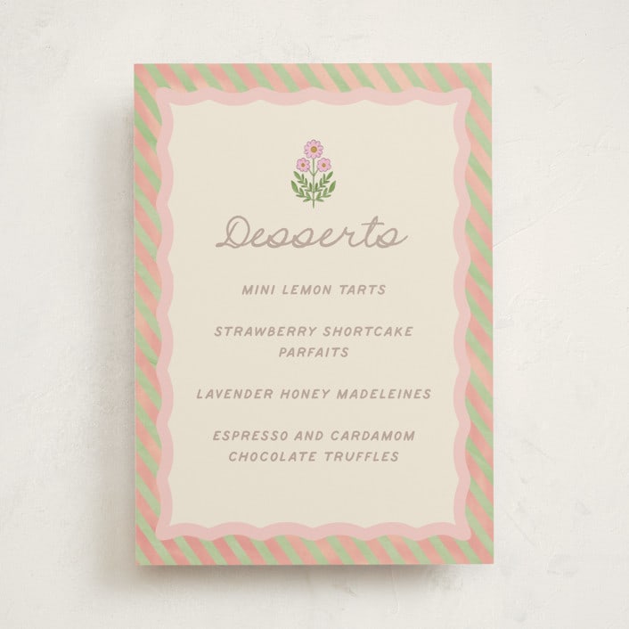"Botanical maximalism" - Baby Shower Bar Signs in Poppy by Creo Study - Front