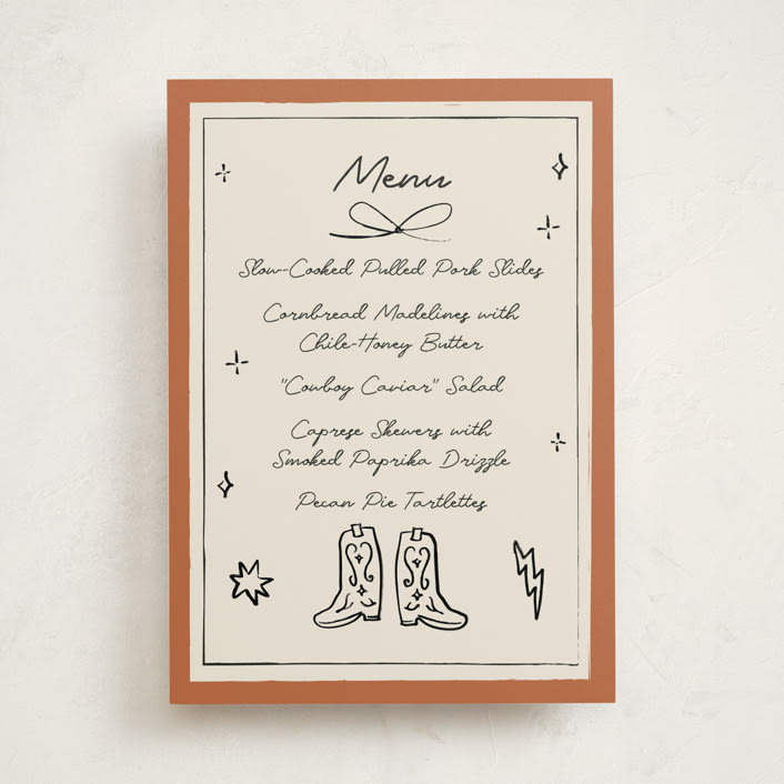 "El Ranchero" - Baby Shower Bar Signs in Rust by Ani Somi - Front