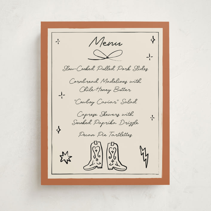 "El Ranchero" - Baby Shower Bar Signs in Rust by Ani Somi - Front