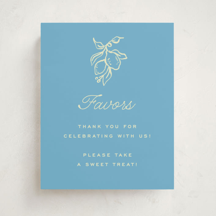 "Ciao Baby" - Baby Shower Party Signs in Lemonade by Pati Cascino - Front