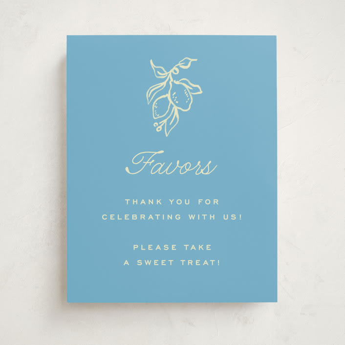 "Ciao Baby" - Baby Shower Party Signs in Lemonade by Pati Cascino - Front