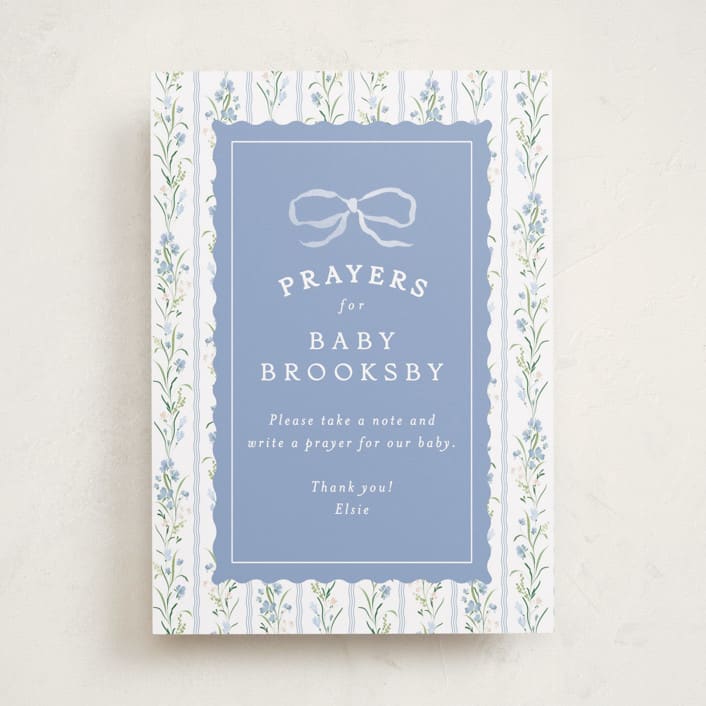 "Dorothy" - Baby Shower Party Signs in Cornflower by Erin L. Wilson - Front