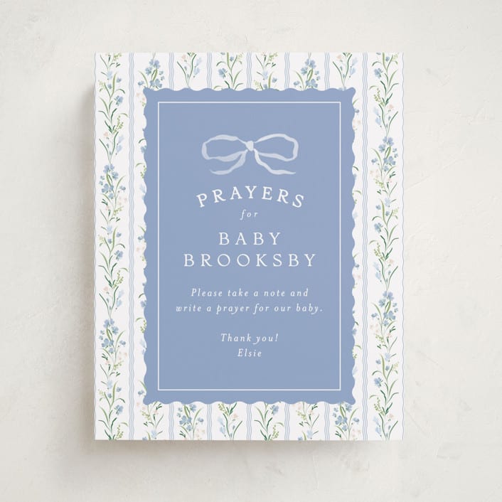 "Dorothy" - Baby Shower Party Signs in Cornflower by Erin L. Wilson - Front
