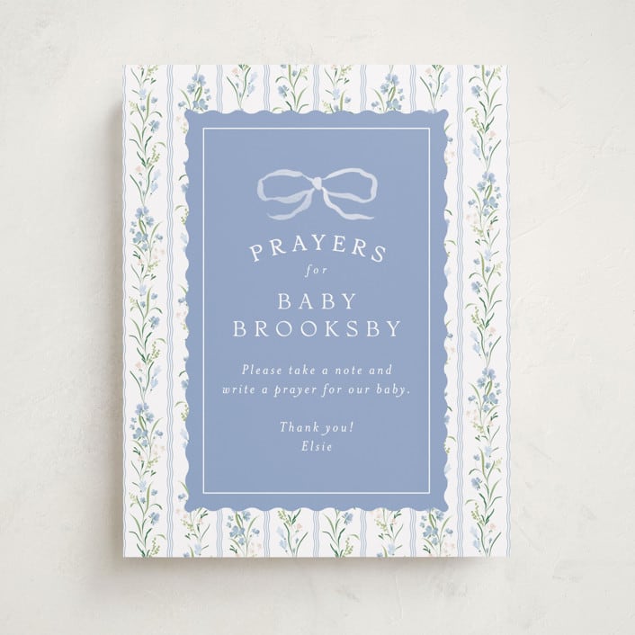 "Dorothy" - Baby Shower Party Signs in Cornflower by Erin L. Wilson - Front