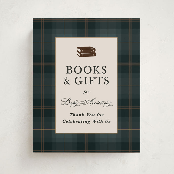 "Wesley" - Baby Shower Party Signs in Juniper by Kate Ahn - Front