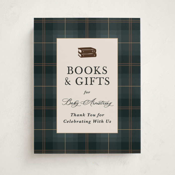 "Wesley" - Baby Shower Party Signs in Juniper by Kate Ahn - Front