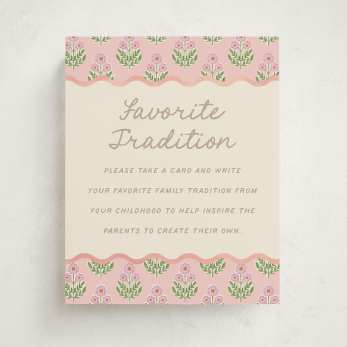 "Botanical maximalism" - Baby Shower Party Signs in Poppy by Creo Study - Front