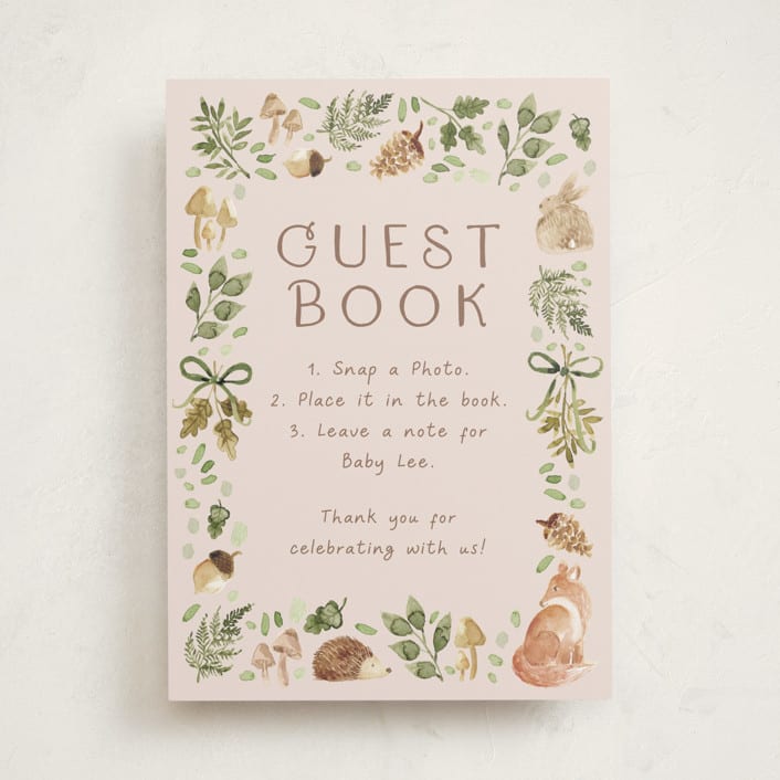 "Forest Baby Shower" - Baby Shower Party Signs in Sand by frau brandt - Front