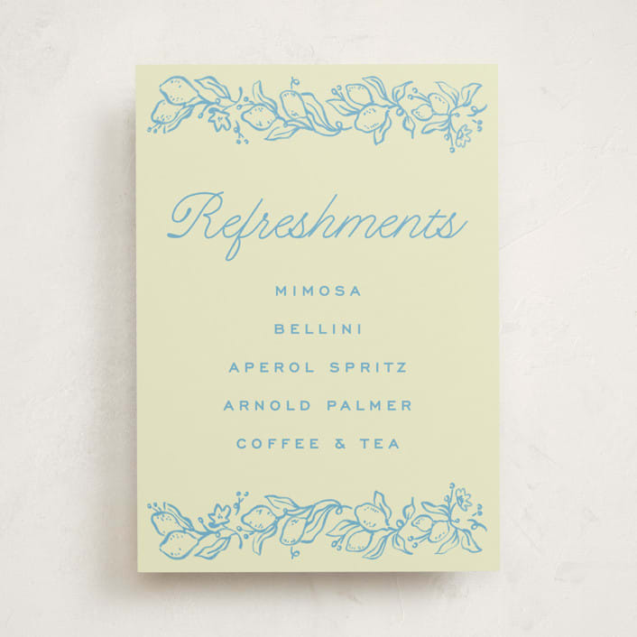 "Ciao Baby" - Baby Shower Party Signs in Lemonade by Pati Cascino - Front