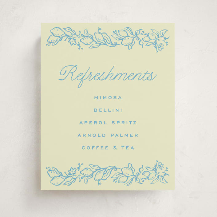 "Ciao Baby" - Baby Shower Party Signs in Lemonade by Pati Cascino - Front