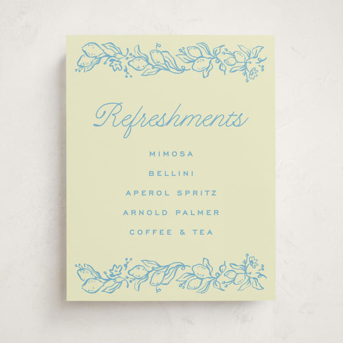 "Ciao Baby" - Baby Shower Party Signs in Lemonade by Pati Cascino - Front