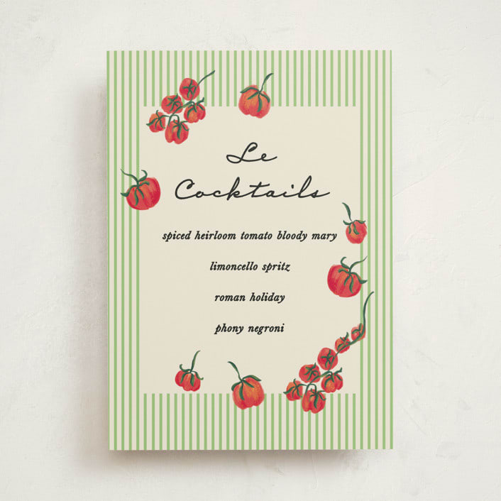 "Petit Pomodoro" - Baby Shower Party Signs in Lime by Jackie Crawford - Front
