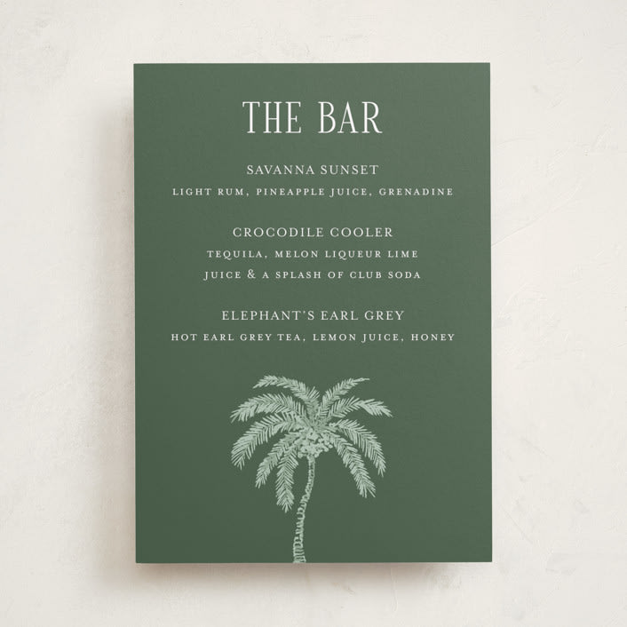 "Safari Toile" - Baby Shower Party Signs in Palm by Jenna Holcomb - Front