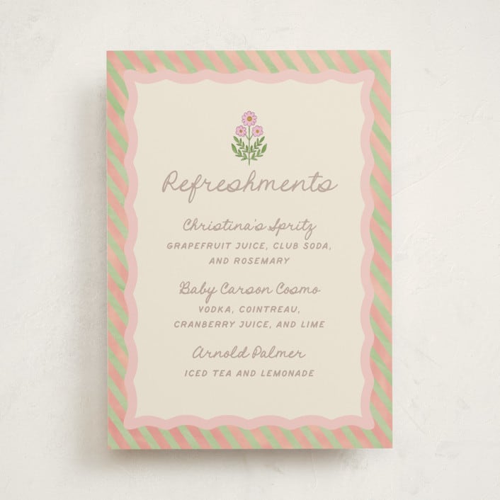 "Botanical maximalism" - Baby Shower Party Signs in Poppy by Creo Study - Front