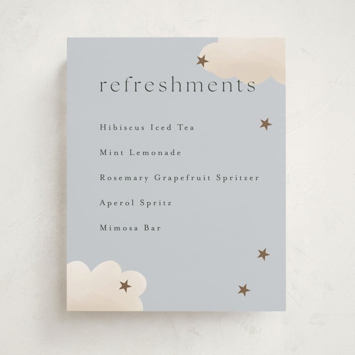 "Twinkle Twinkle" - Baby Shower Party Signs in Sky by Joyce Pinheiro - Front