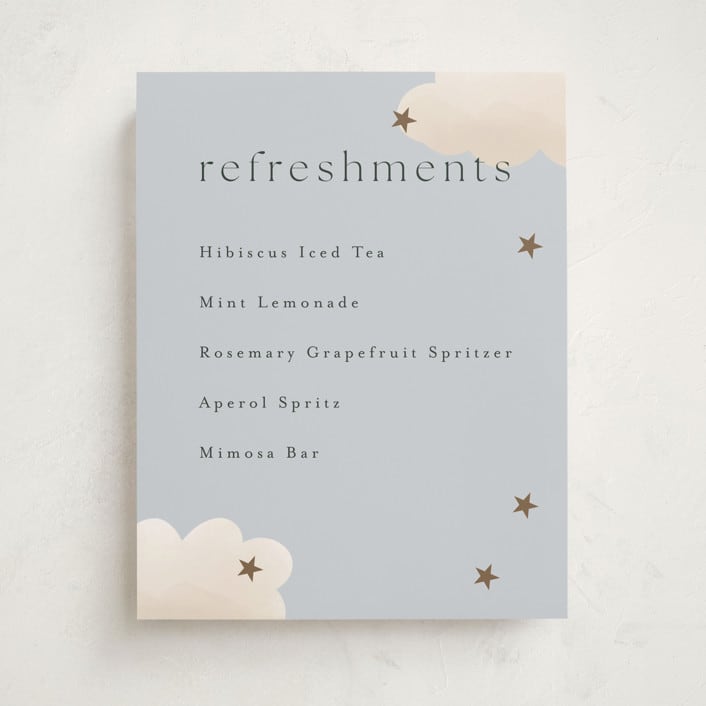 "Twinkle Twinkle" - Baby Shower Party Signs in Sky by Joyce Pinheiro - Front