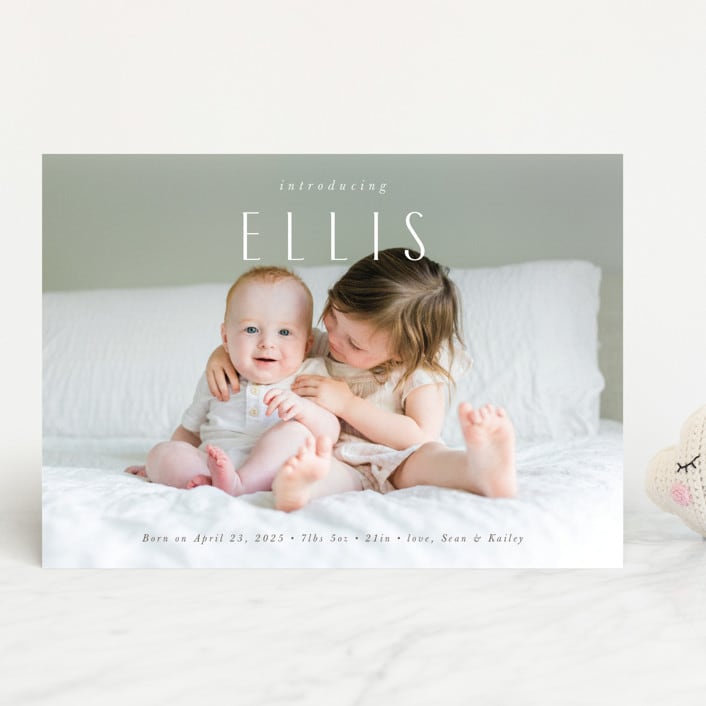 "in name only" - Birth Announcements in Whipped Cream by Jennifer Wick - Front
