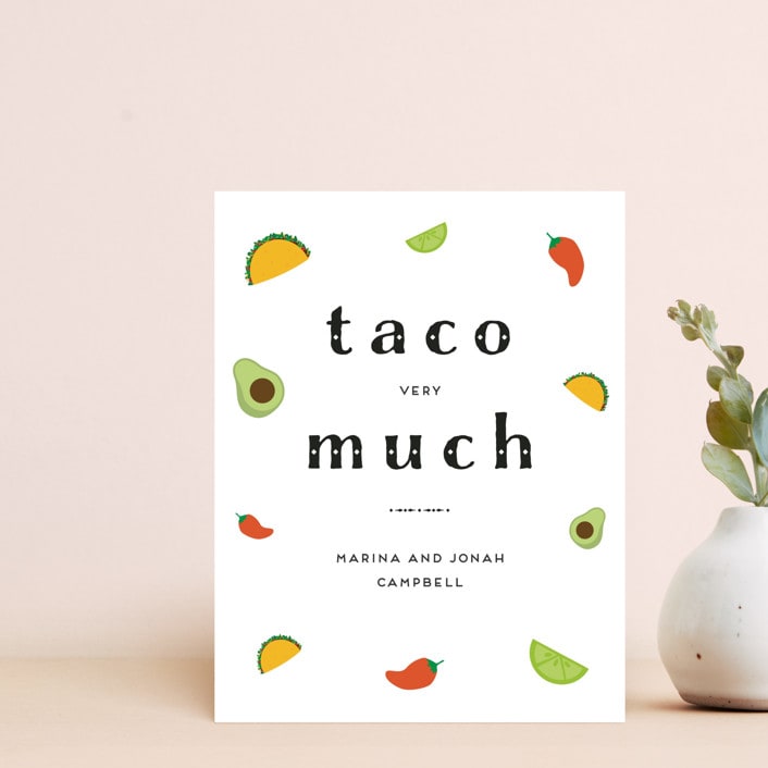 "Taco Baby Thank You" - Personalized Stationery in Fiesta by Jennifer Lew - Front